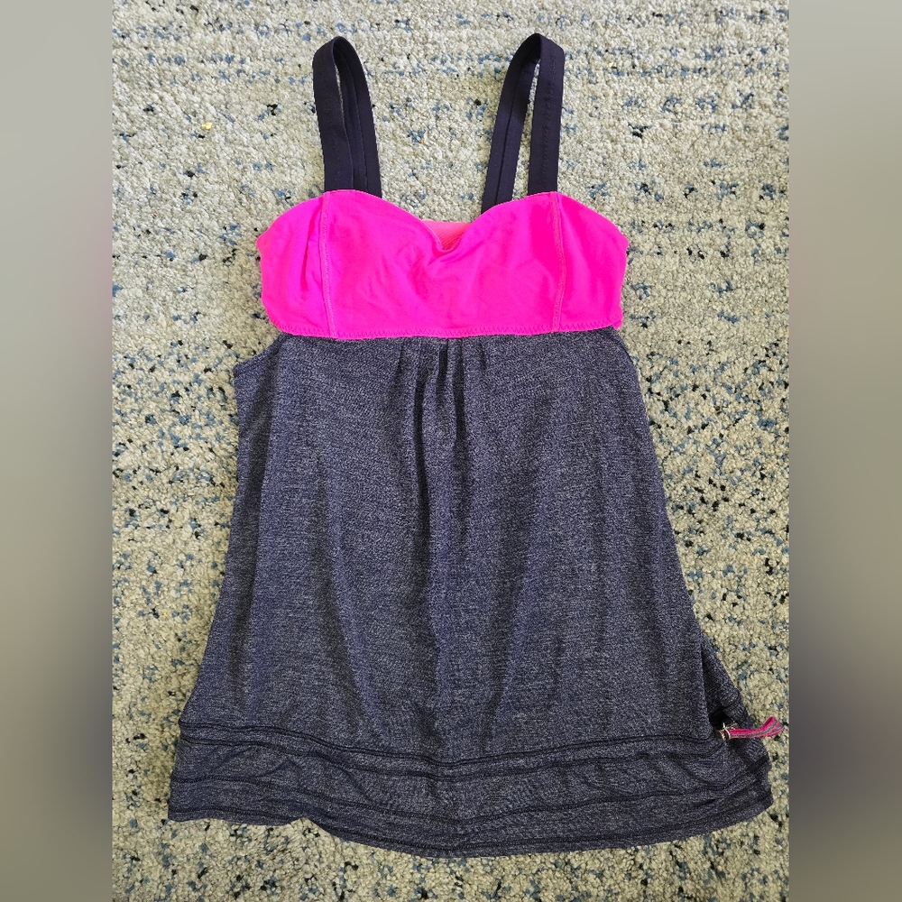 Lululemon Athletica Pink and Blue Tank Top